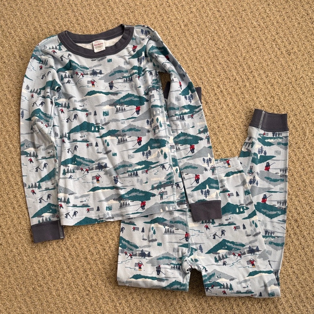 Hanna Andersson Hockey Printed Organic Cotton PJ Set